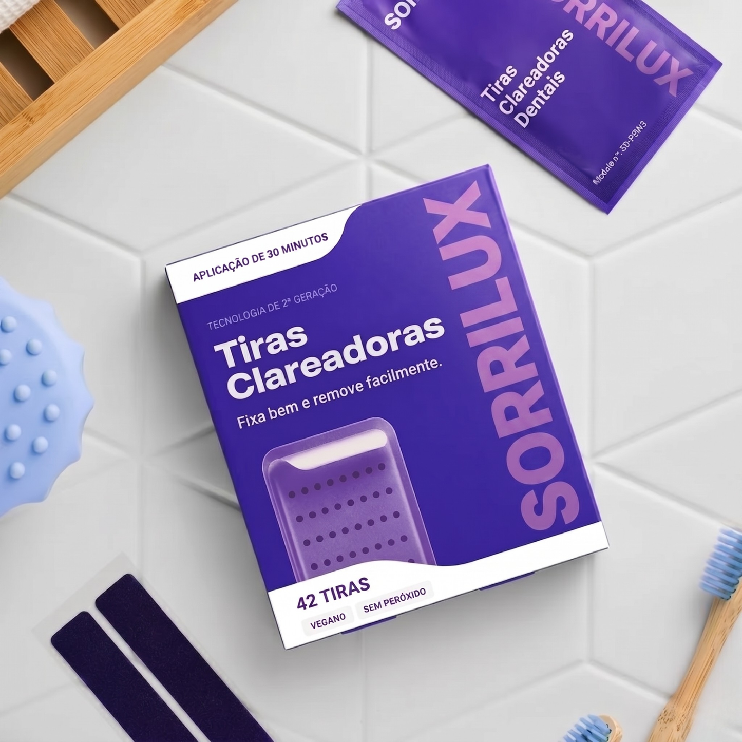 TIRAS CLAREADORAS ROXAS
